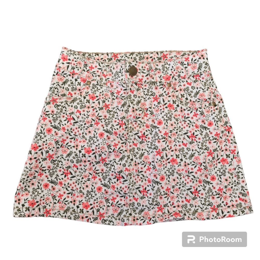 Carter’s Girls Floral Flower Denim Mini Skirt Size 6, 11 Inches Long